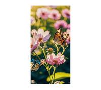 Farfalle e fiori copertura per porta banner 90 x 180 cm banner per feste cartello di benvenuto stagionale decorazione verticale porta appeso per portico ingresso decorazione giardino