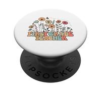 Farfalle floreali retrò per insegnanti di prima elementare PopSockets PopGrip Adesivo