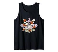 Farfalle monarca e Design Floreale Lilla Canotta