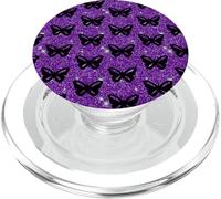 Farfalle nere viola mosca insetti animali PopSockets PopGrip per MagSafe