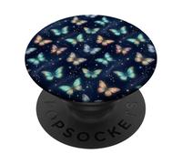 Farfalle Notte Cielo Celeste Natura Spazio Grafico PopSockets PopGrip Adesivo
