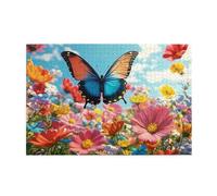 Farfalle primaverili e fiori 1000 pezzi puzzle per adulti puzzle in legno per adulti regali decorazione della casa