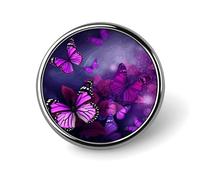 Farfalle viola Spille personalizzate per zaini Spilla da bavero alla moda per abiti Simpatici spille per cappelli per donne uomini divertente borsa distintivo pin cool spille vintage per matrimonio