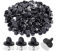 Farfalline per Spilla in Gomma,50 Paia Spille a Farfalla 10 mm Back Frizione per Spille Frizione Pin Farfalla Chiusure a Farfalla Con Spilla per la Creazione di Gioielli,Cappelli,Divise Fai Da Te