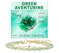 Farfume Avventurina Verde Bracciale Pietre Naturali per Donna Perle in Pietra Naturale da 4mm Gemme Lavorate a Mano Gioielli Ideale Regalo di San Valentino