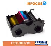 Fargo 45100/045100 Ymcko Completo Colore Inchiostro Nastro 250 Stampe per
