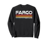 Fargo North Dakota, Design retrò a Righe, Stile Vintage, con Città Felpa