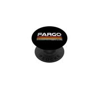 Fargo North Dakota, design retrò a righe, stile vintage, con città PopSockets PopGrip Adesivo