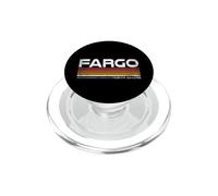 Fargo North Dakota, design retrò a righe, stile vintage, con città PopSockets PopGrip per MagSafe