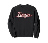 Fargo North Dakota Midwest Vintage Varsity Distressed Felpa