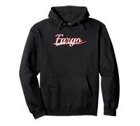 Fargo North Dakota Midwest Vintage Varsity Distressed Felpa con Cappuccio