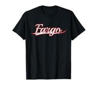Fargo North Dakota Midwest Vintage Varsity Distressed Maglietta