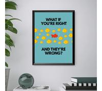 Fargo - Quadro con stampa illustrazione "What If?" Film cinema con cornice 40x30