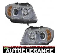 fari 3d led angel eyes adatti per bmw e90 e91 (03.2005-08.2008) u-type chrome hi