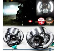 FARI 7" Anteriori FULL LED Angel Eyes PER Suzuki Jimny 6500K DRL BIANCO GHIACCIO