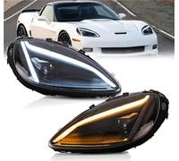 Fari A LED Lenti A Doppio Raggio, Indicatori Di Direzione Per Chevrolet, Per Corvette, Per C6 2005, 2006, 2007, 2008, 2009, 2010, 2011, 2012, 2013 Montaggio Fari Auto(Right Hand Drive)