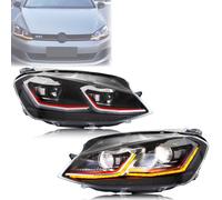 Fari a LED per Volkswagen VW Golf 7 MK7 VII 2013-2017 Indicatori di direzione sequenziali Gruppo lampade anteriori Non si adattano al modello GTI e allo xeno