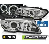Fari allo xeno Angel Eyes CCFL cromati per BMW E46 04.03-06 Coupé Cabrio -