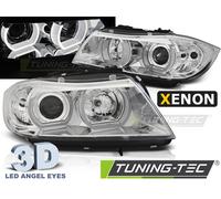Fari allo xeno con LED 3D cromati, compatibili BMW E90/E91 03.05-08.08 -