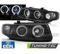Fari Angel Eyes CCFL neri per SEAT LEON / TOLEDO 04.99-08.04 -LPSE36