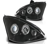 Fari Angel Eyes Tuning Tec Per Ford Focus MK1 Facelift 01-04 Nero, Anteriore