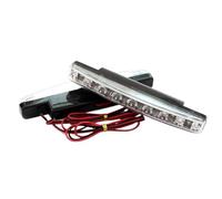 Fari Anteriori 1/2 Pezzo 12V 8 LED Luce Marcia Diurna Luce Marcia Anteriore Fendinebbia DRL Lampada Frontale Impermeabile Barra Luminosa Bianca LED Luce Per Auto Faro Anteriore(2 Piece)