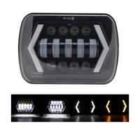 Fari Anteriori 12V 24V 7x6 80000LM Super Bright 5x7 Pollici Fari A Led Proiettore A Led Hi/Low Indicatori Di Direzione Dot E9 DRL Per Offroad 4x4 Accessori Faro Anteriore(1 Piece black b)