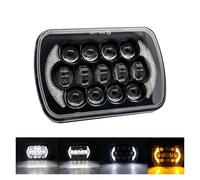 Fari Anteriori 12V 24V 7x6 80000LM Super Bright 5x7 Pollici Fari A Led Proiettore A Led Hi/Low Indicatori Di Direzione Dot E9 DRL Per Offroad 4x4 Per Nissan 240SX Faro Anteriore(1 Piece black a)