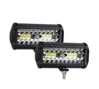 Fari Anteriori 12V 24V Barra LED Offroad Spot Flood Combo Barra Luminosa A LED/Luce Da Lavoro Per Camion Auto SUV 4WD 4x4 Barca ATV Barra Fari A LED Faro Anteriore(2 Piece 120W led bar)