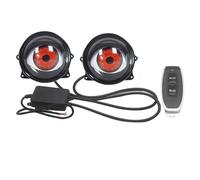 Fari Anteriori 1Pair Car Dynamic Devil Eyes Lente Luci 12-36V Demone 3 Pollici Red Eye ABS Gruppo Faro Waterpoof Auto Retrofit Accessori Faro Anteriore(1 drag 2)