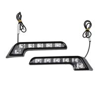 Fari Anteriori 2 Pezzi 12V A Forma Di L Lampada Da Guida Diurna Per Auto Lampada A LED 6LED DRL Luci Di Striscia UTV Camion Fendinebbia Durevole Impermeabile Faro Anteriore