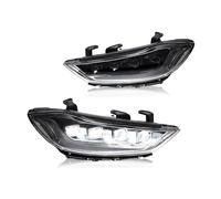 Fari anteriori a LED completi compatibili con Hyundai Elantra 2016 2017 2018, 4 lenti, luci anteriori per auto, stile DRL, montaggio fari.(Without demon eyes)
