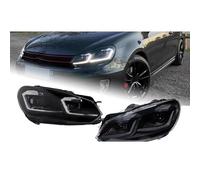 Fari Anteriori Auto Per Per Golf6 Per Golf 6 MK6 Fari 2009-2012 R20 Per GTI Fari Per DRL Proiettore Lente Luci Auto Luci Fendinebbia(Red,LHD)