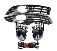Fari Anteriori Auto Per Per Passat 3C B6 2006-2011 Lampada fendinebbia anteriore alogena + copertura griglia + gruppo cablaggio Faro Proiettore Anteriore(Halogen-Aset)