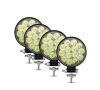 Fari Anteriori Barra Luminosa A LED 12V 24V 42W Piccola Luce Da Lavoro A LED Faretto Barra LED Fuoristrada Camion Per Jeep 4X4 4WD Faro Per Auto SUV ATV Faro Anteriore(4 Piece fog light)