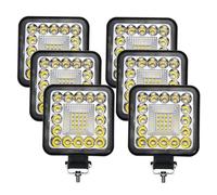 Fari Anteriori Faretto Da Lavoro Per Auto A Barra Luminosa A LED Da 96W 12V 24V Per Trattore Per Jeep Truck Boat ATV Offroad 4X4 Barra Piccolo Faro A LED Faro Anteriore(6 Piece Square 96W)