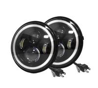 Fari Anteriori Fari Anteriori LED 7" Auto 2 Pezzi Hi/Low H4 Halo Angle Eyes Per BMW Per Jeep JK 4x4 Per Suzuki Per Samurai Per Jeep Per Wrangler Per Fuoristrada(2 piece Round-7inch)
