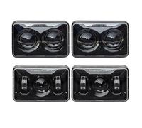 Fari Anteriori Fari LED 60w 4x6 Pollici Approvati DOT Per H4651 H4652 H4656 H4666 H6545 Per Motori Per Americani Per Concord Per Eagle Per Spirit 1978-1988 Faro Anteriore(Set1 black 4 Piece)