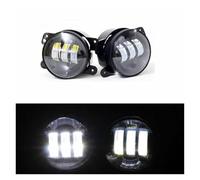 Fari Anteriori Fendinebbia A LED Rotondi 4 Pollici 30W Anello Halo Bianco Ambrato DRL Lampade Guida Fuoristrada Faro ATV Per Dodge Per Viaggio Magnum 05-13 Faro Anteriore(Black NO DRL)