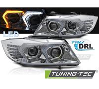 FARI ANTERIORI FULL LED CROMATI per BMW E90/E91 05-08 -LPBMP9