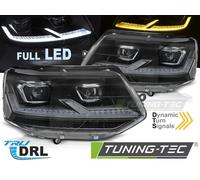 Fari anteriori full LED neri cromati sequenziali per VW T5.1 10-15 - LPVX31