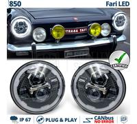 FARI Anteriori Full LED Per FIAT 850 Luce Bianca 6500K Angel Eyes 60W