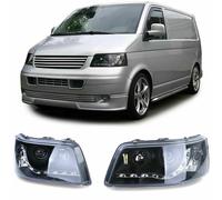 FARI ANTERIORI LED FANALI DARK PER VW T5 03-09 TRANSPORTER NEW HEADLIGHTS