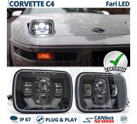 FARI Anteriori LED per Chevrolet Corvette C4 Luce Bianca 6500K 138W