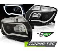 FARI ANTERIORI LED TUBE NERO PER DACIA DUSTER 10-14 FANALI NEW