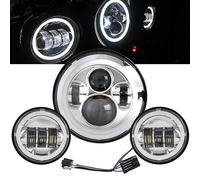 Fari Anteriori Moto Per Motociclette Per Electra Per Glide Per Softail Per Fat Bo Per Touring Faro Anteriore A LED Da 7 Pollici Con Fendinebbia Da 4,5 Pollici Anteriore Faro(7inch and 4.5inch S2)