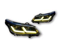 fari anteriori Per BMW E60 2003-2010 Fari Anteriori DRL LED Bi Xenon Lampadina Fendinebbia Accessorio Auto 523i 530i Lampada Frontale Angel Eye Faro anteriore(2007-2010 B)