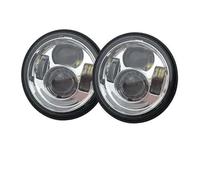 Fari anteriori per moto Per Dyna FXDF 5 ''Nero DRL Fari Halo Per Fat Bob 2 Pz Moto 5 Pollici Proiettore LED Faro Moto Rotondo Faro Faro della motocicletta(Chrome DRL)