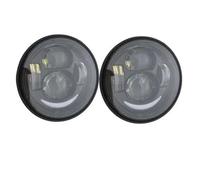 Fari anteriori per moto Per Dyna FXDF 5 ''Nero DRL Fari Halo Per Fat Bob 2 Pz Moto 5 Pollici Proiettore LED Faro Moto Rotondo Faro Faro della motocicletta(Black DRL)