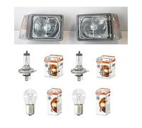 Fari anteriori per Panda 4x4 Fanali Coppia Luci faro fanale luce anteriore REGOLAZIONE MANUALE Lampade Osram 31710/1-31720/1 - OA64193 - OA7506